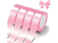 Pink Satin Ribbon 1" x 4 Rolls