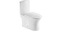 JINGZE Dual Flush Elongated Toilet, White