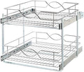  Double-Tier Wire Pull Out Kitchen and Bath Storage Basket 