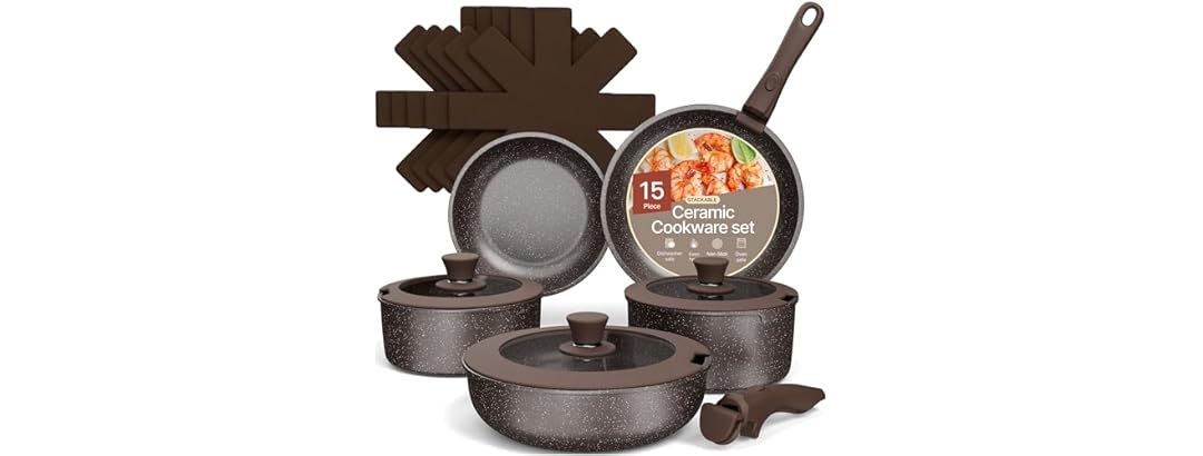 Bakken-Swiss Kitchen Cookware 15-pc Set