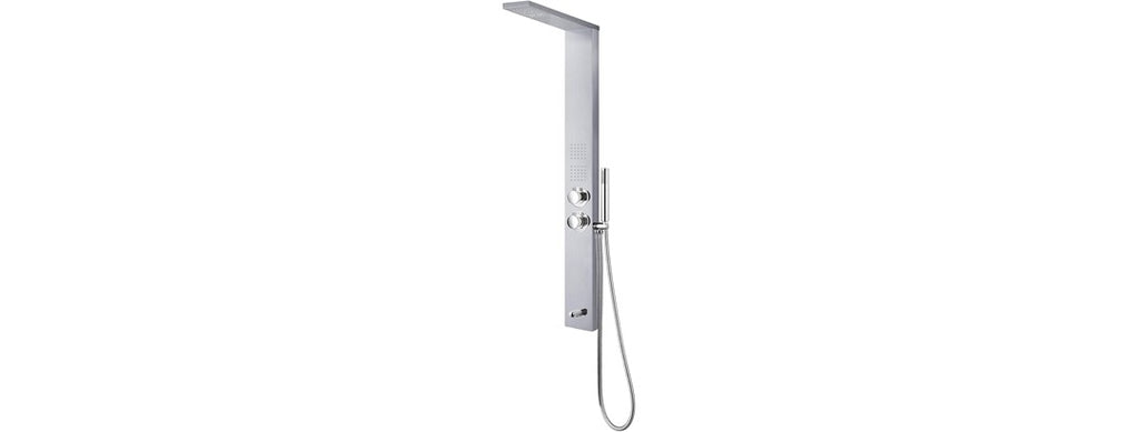 Sasha 59" Rainfall Bodyspray Shower Panel w/ Wand- Stainless