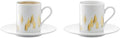 LSA international Fir Espresso Cup & Saucer, 3.4 fl oz, Gold