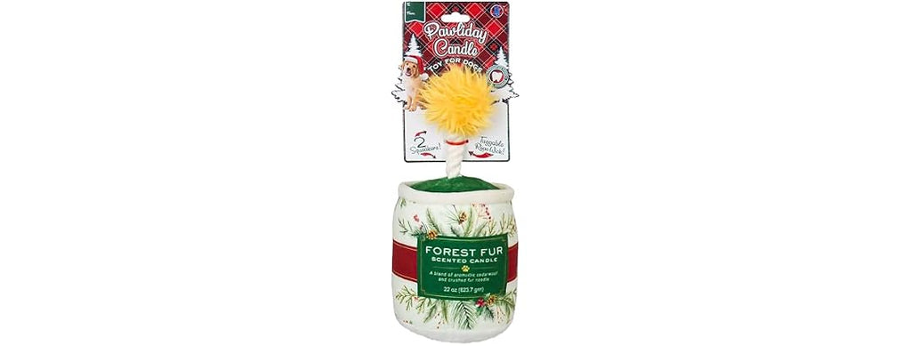 Bow Wow Pet Holiday Candle Rope & Plush Squeaky Dog Toy