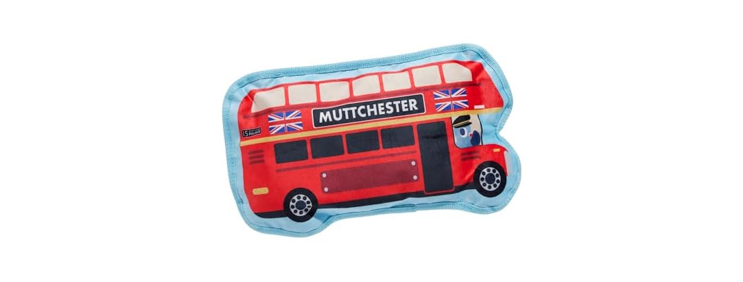 Barkbox Double Dog Decker Bus Dog Toy | Plush