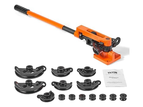 Pipe Tube Bender, 3/8" to 1" OD Manual Pipe Tube