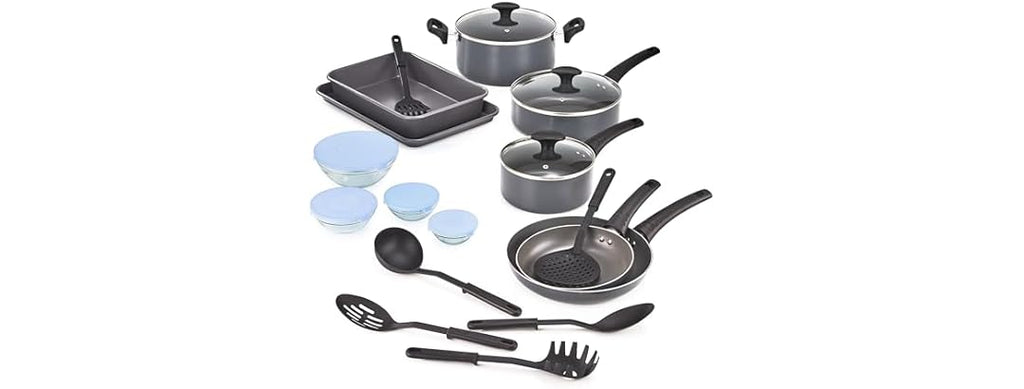 BELLA Nonstick Aluminum Set w/ Glass Lids