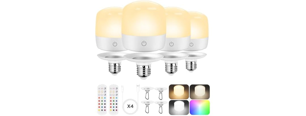 YoChoice T103 Rechargeable Light Bulb 4Pack
