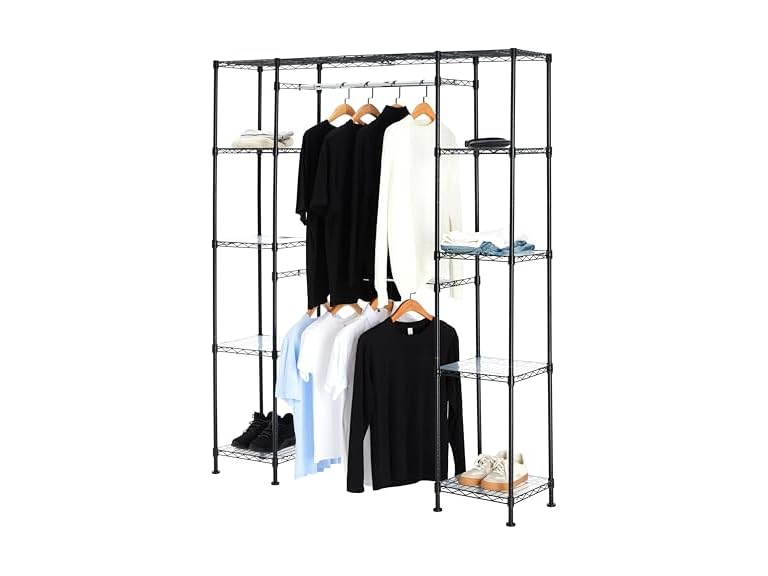 Amazon Basics Expandable Metal Hanging Closet Organizer System