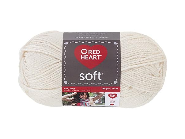 RED HEART Soft Yarn, Off-White
