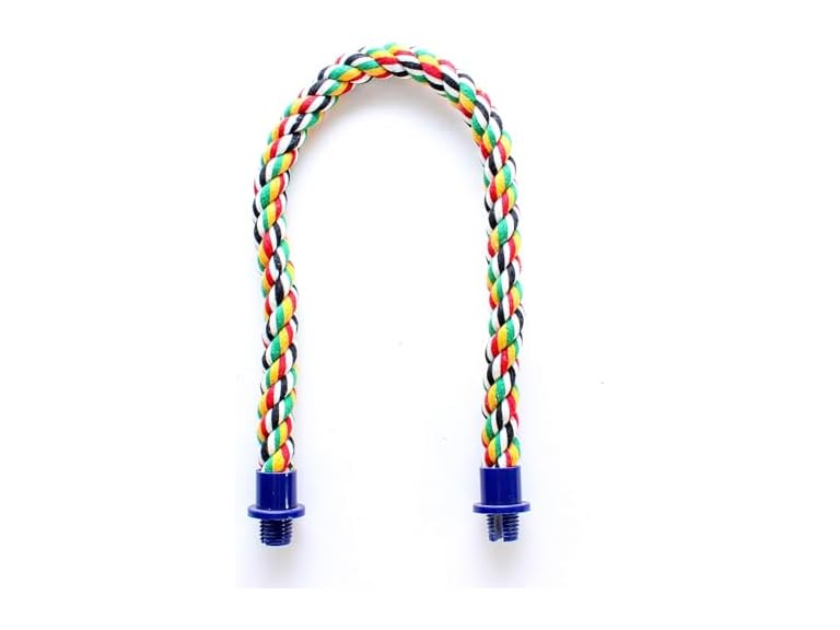 PENN-PLAX Bird Life Multicolored and Flexible Rope Perch