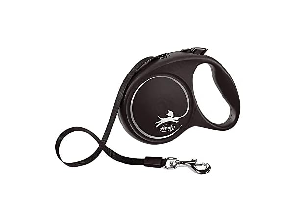 Flexi Black Design Tape Black Retractable Leash