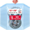 VCI Reclosable Poly Bags 12" x 18", Pack of 15