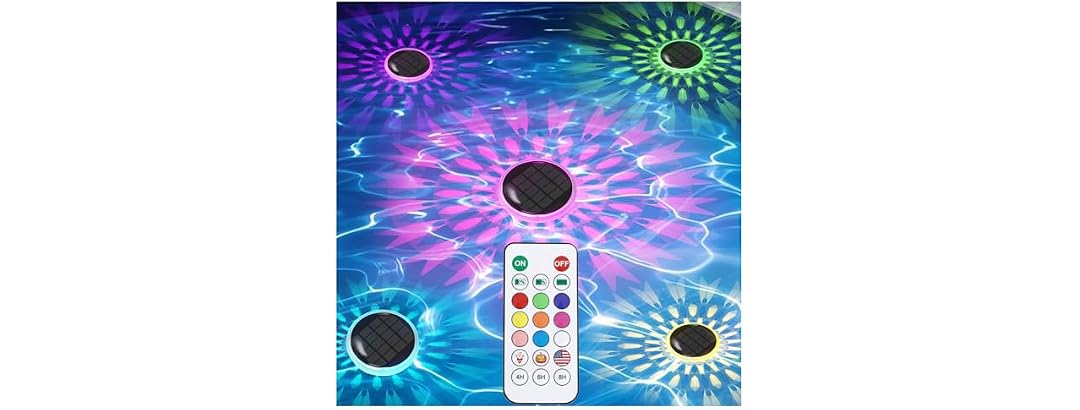 Energetic Solar Floating Pool Lights, 5 Pack