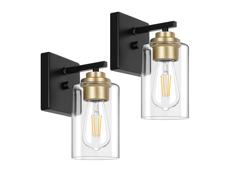 Set of 2 Wall Sconces for Bathroom -Choose Color
