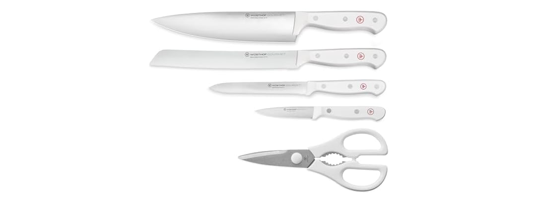 WUSTHOF Gourmet White 5-Pc Chef's Set