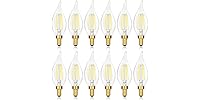 GoBright 12Pk Dimmable E12 LED Candelabra Bulbs, 60W