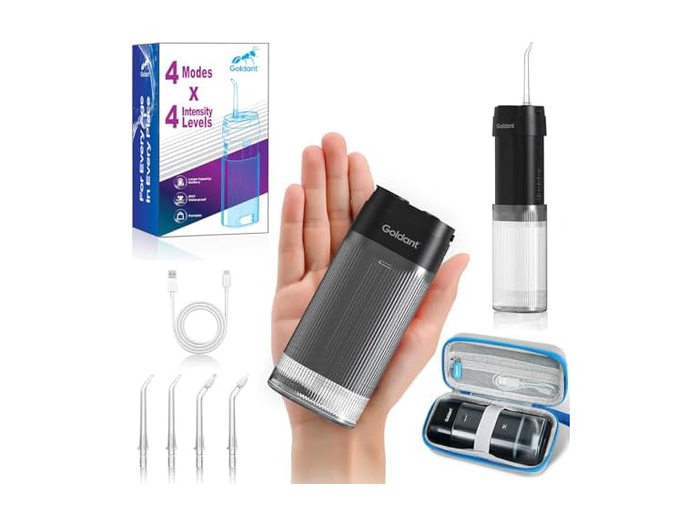 Black Portable Cordless Water Flosser