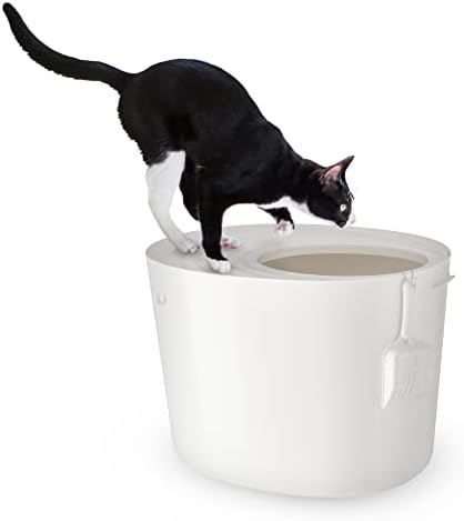 Iris Ohyama, Plastic Litter Box with Top Entr