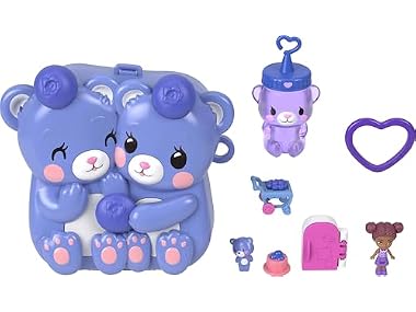 Polly Pocket Dolls and Playset, Blueberry Besties Compact
