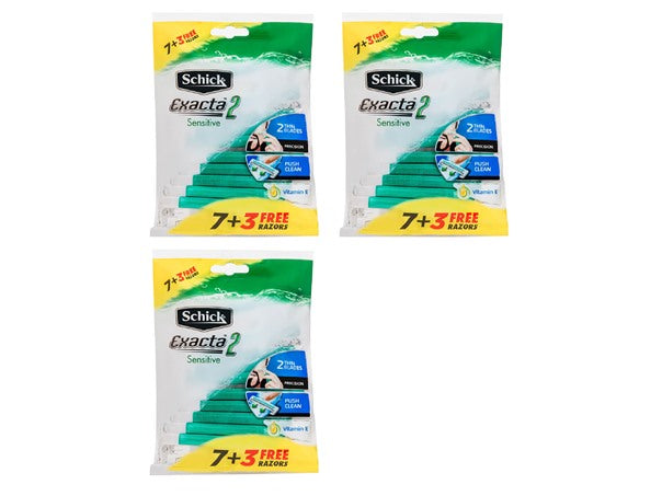 3Pk Schick Sensitive Disposable Razors