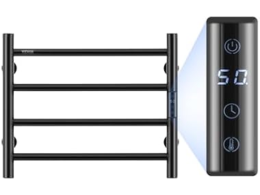 VEVOR 4 Bars Towel Warmer Rack, Wall