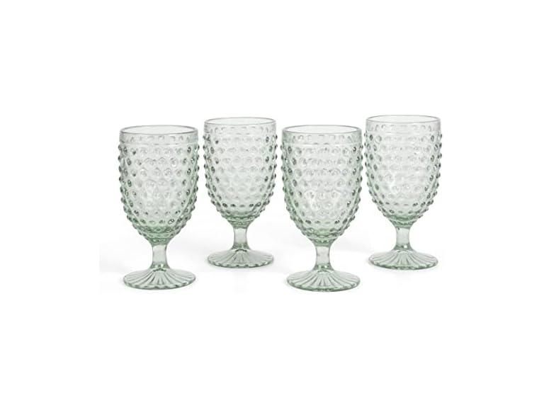 Martha Stewart Chauncey 4PK Hobnail Goblets