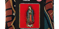 Virgin Guadalupe Woven Tapestry Blanket