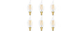 6PK GoBright 6W Candelabra Light Bulbs -Choose Color