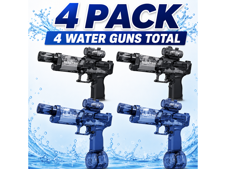 Electric Water Gun w/ LED Lights 4-Pack