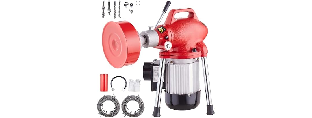 Drain Cleaner Machine 120FT x 5/8 Inch, 370W