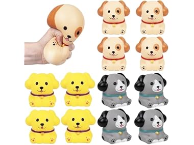 4" Squish and Stretch Dog 12ct