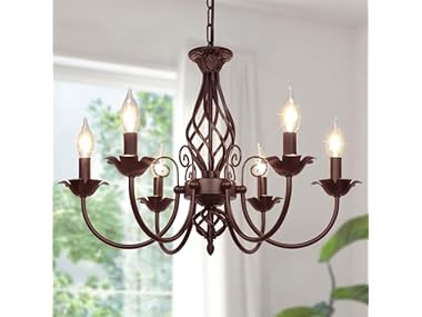 VerRon 6-Light Farmhouse Candle Chandelier