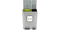 16 Gal Rectangular Dual Compartment Trash Can