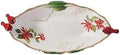Fitz and Floyd Poinsettia Holiday Cardinal Centerpiece Serve Bowl