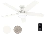 Hunter Fan 52" Light & Remote, White