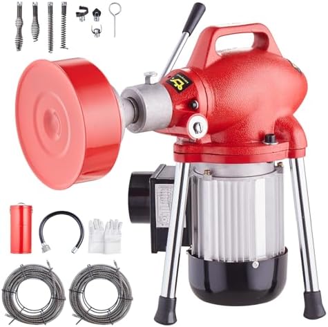 Drain Cleaner Machine 120FT x 5/8 Inch, 370W