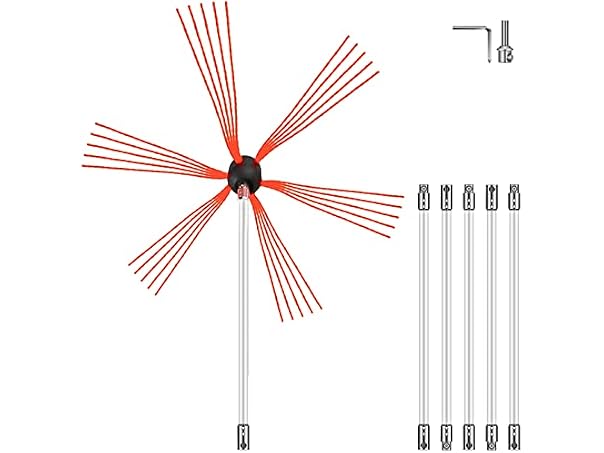 Chimney Sweep Kit 20FT Length, Chimney Brush Kit