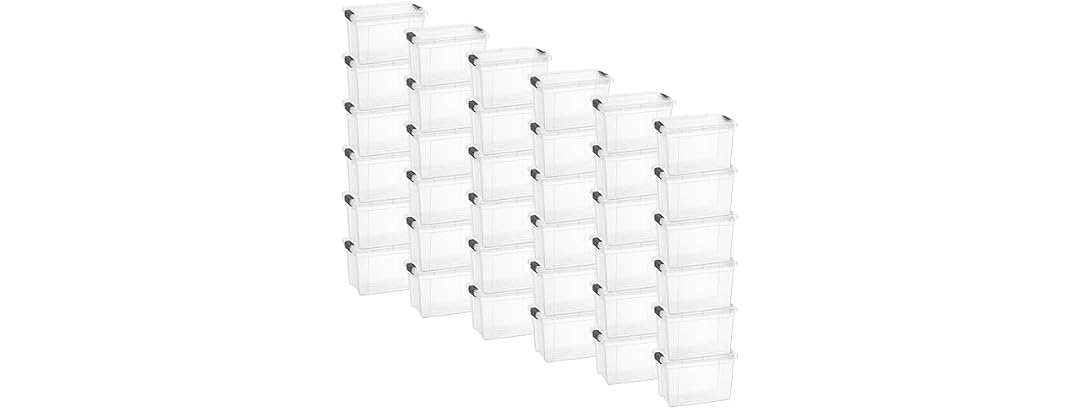 Superio Clear Storage Box with Lid, 8.75 Quart 36 Pack