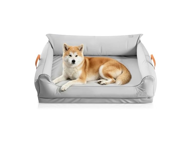 Silver Large Orthopedic Dog Bed