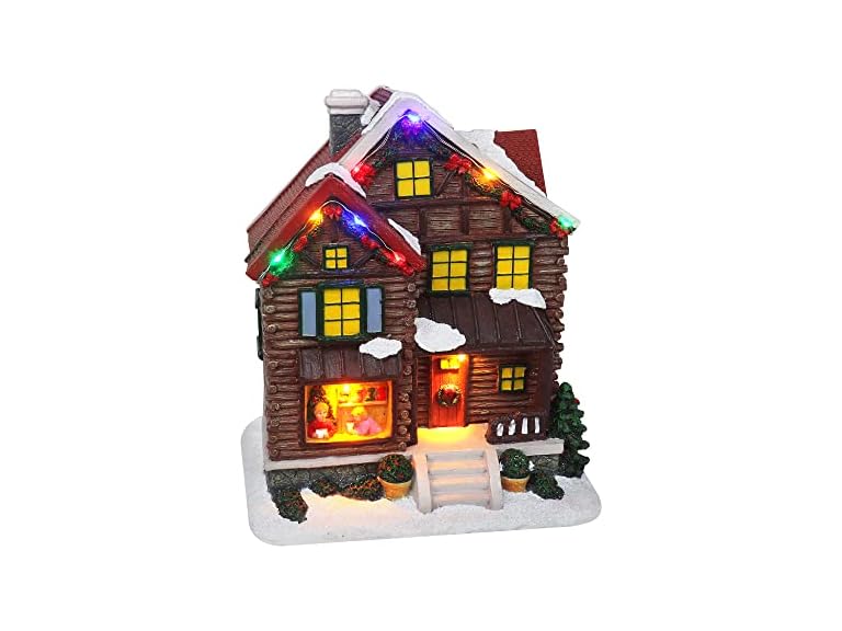 Top Treasures Christmas Village Log Cabin