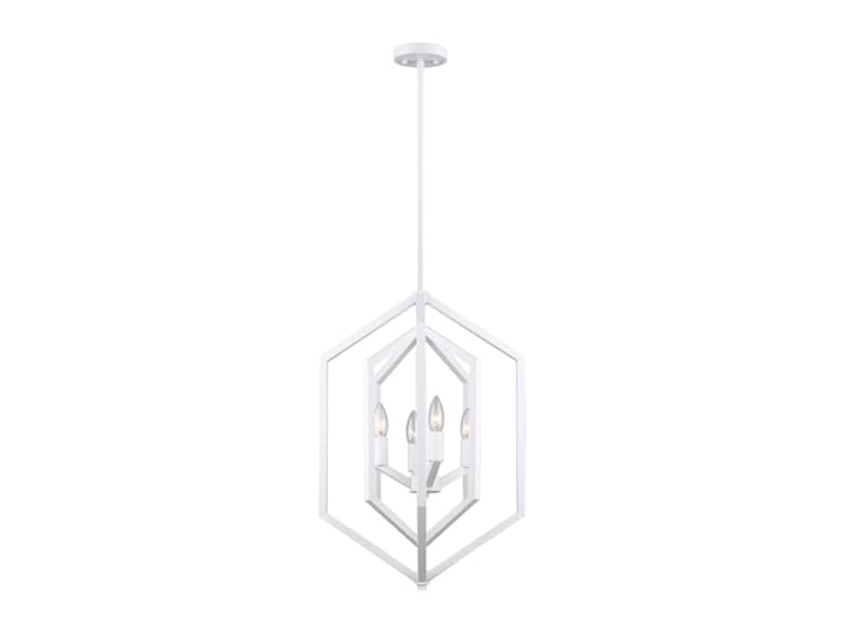 Canarm Netto Chandelier, Matte White Color