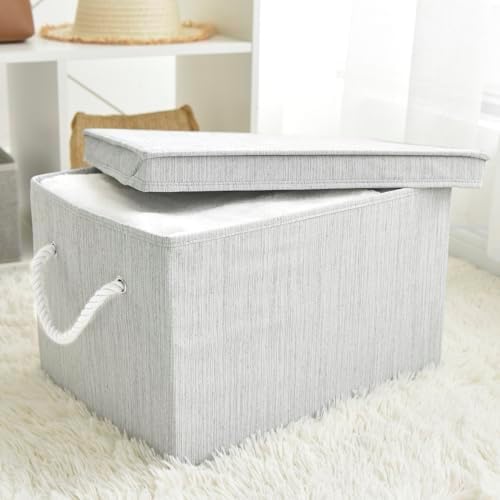Sukkiri Homu 2-Pack Fabric Storage Baskets Grey
