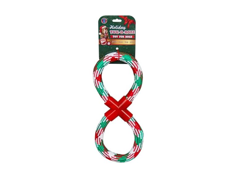 Bow Wow Pet Tug-O-Rope Holiday Dog Tug Toy