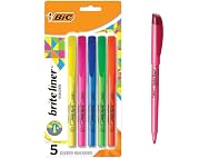 BIC Brite Liner Highlighters 5ct Assorted