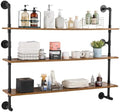 Industrial Pipe Shelf, 2 Tier 24x7.87in