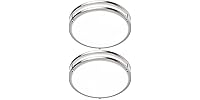 GoBright 2Pk 12" LED Ceiling Light, Nickel