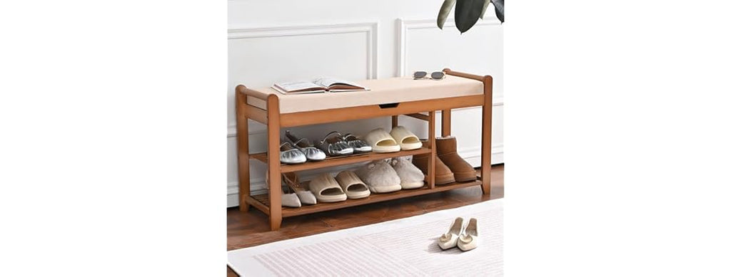 39.4In Shoe Rack Bench, Shoe Storage