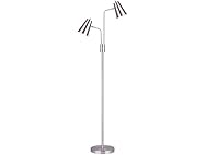 2 Light Floor Lamp Brushed Nickel 67"