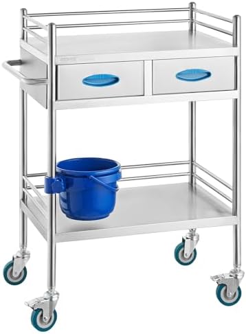 VEVOR Lab Serving Cart, 2 Layers