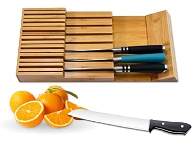 15 Knife Bamboo Drawer Organizer